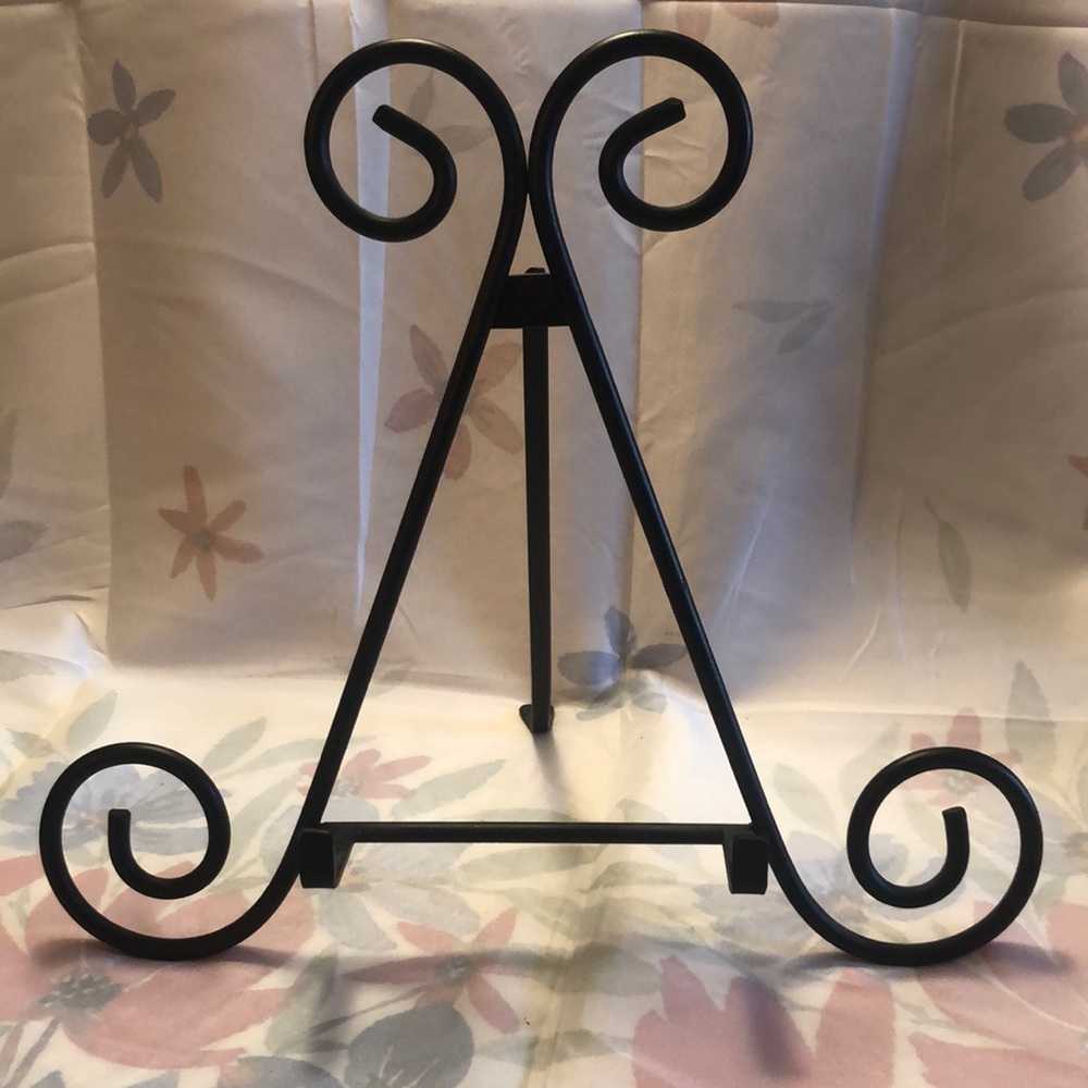 Black Cast Iron Folding Easel Art Plate Book Store Display Craft Show Studio
